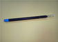 Tubo azul vazio do lápis de sobrancelha, apontando a certificação do GV do lápis do lápis de olho do gel