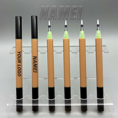 Últimas notícias da empresa sobre Tubo de caneta líquido de Eyeliner de ponta dupla vazia. Caneta cosmética de cabeça dupla recarregável