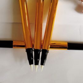 O plástico terminado dobro feito sob encomenda de carimbo quente dois do lápis de olho enfrentou o lápis de olho