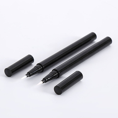 Bom preço. Cosmetic packaging material for thin Eyeliner pen thin liquid Eye line pencil with steel beads empty black container on-line