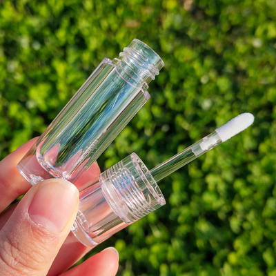 Bom preço. tubos de brilho labial personalizados recipiente cosmético transparente caneta tubos de brilho labial com escova tubos de brilho labial por atacado on-line